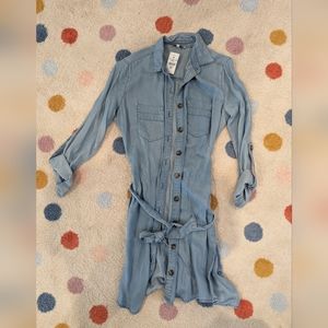 NWT. Charlotte Russe chambray dress XS